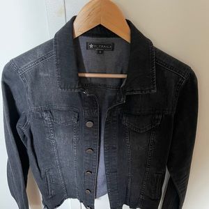 Denim jean jacket with stars on back